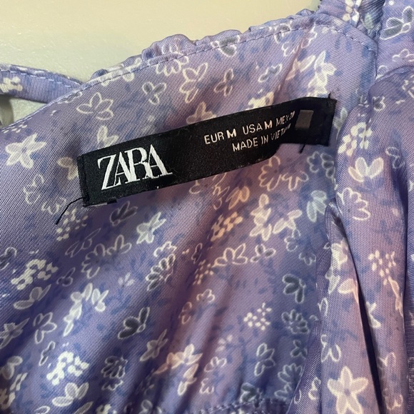 ZARA M floral purple mini dress - Picture 3 of 5